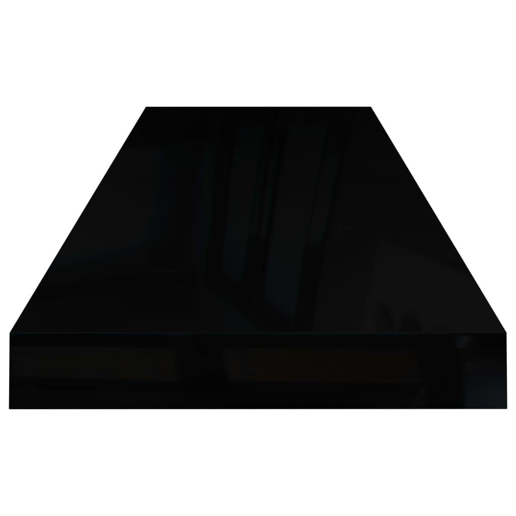 Floating Wall Shelf High Gloss Black 31.5"x9.3"x1.5" MDF at Set Shop and Smile