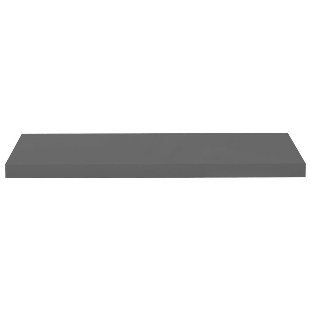 Floating Wall Shelves 4 pcs High Gloss Gray 31.5"x9.3"x1.5" MDF at Set Shop and Smile