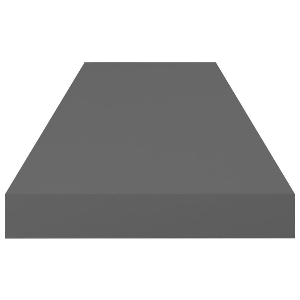 Floating Wall Shelves 4 pcs High Gloss Gray 31.5"x9.3"x1.5" MDF at Set Shop and Smile
