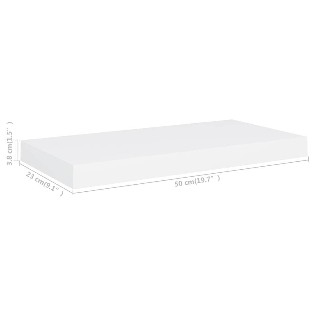Floating Wall Shelf White 19.7"x9.1"x1.5" MDF at Set Shop and Smile