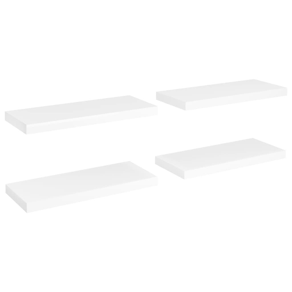 Floating Wall Shelves 4 pcs White 23.6"x9.3"x1.5" MDF at Set Shop and Smile