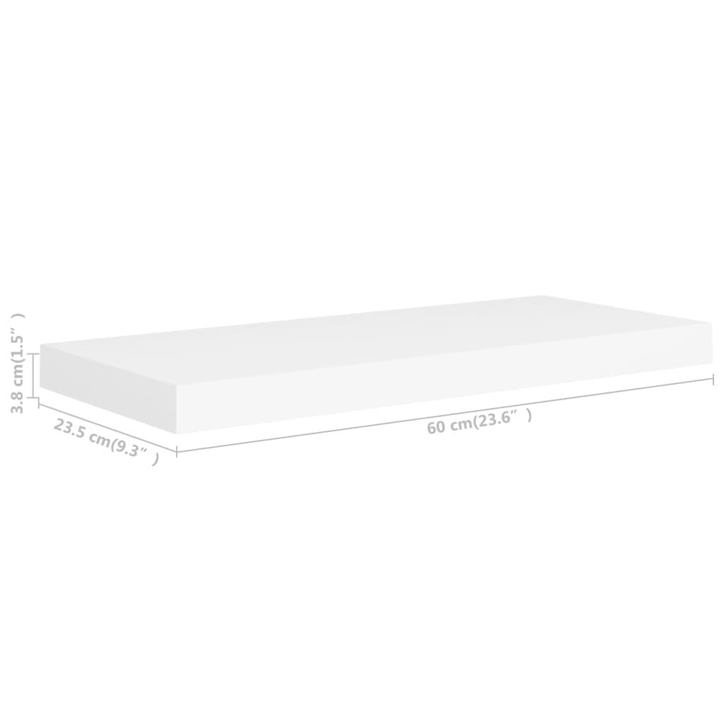 Floating Wall Shelves 4 pcs White 23.6"x9.3"x1.5" MDF at Set Shop and Smile