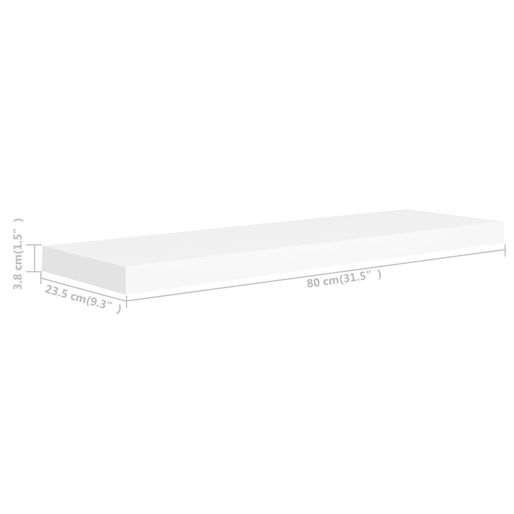 Floating Wall Shelf White 31.5"x9.3"x1.5" MDF at Set Shop and Smile