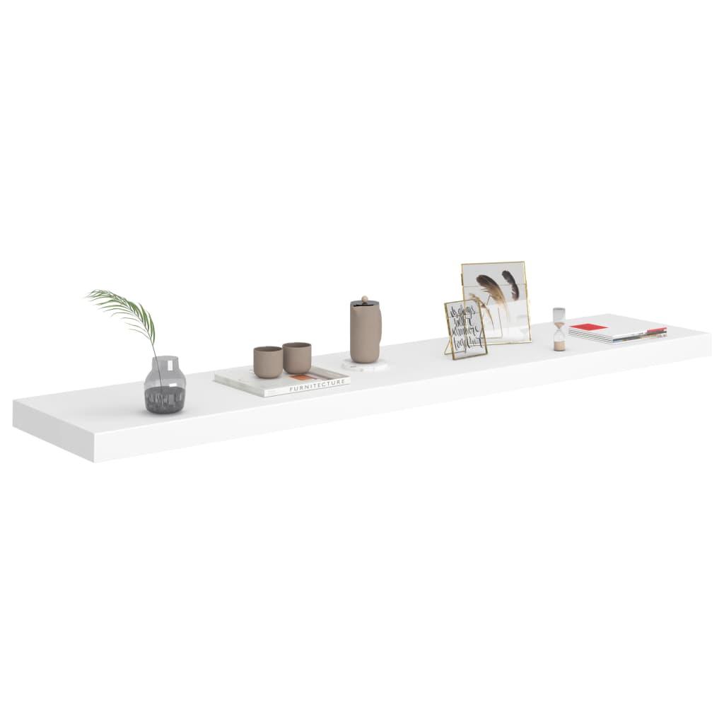 Floating Wall Shelf White 47.2"x9.3"x1.5" MDF at Set Shop and Smile