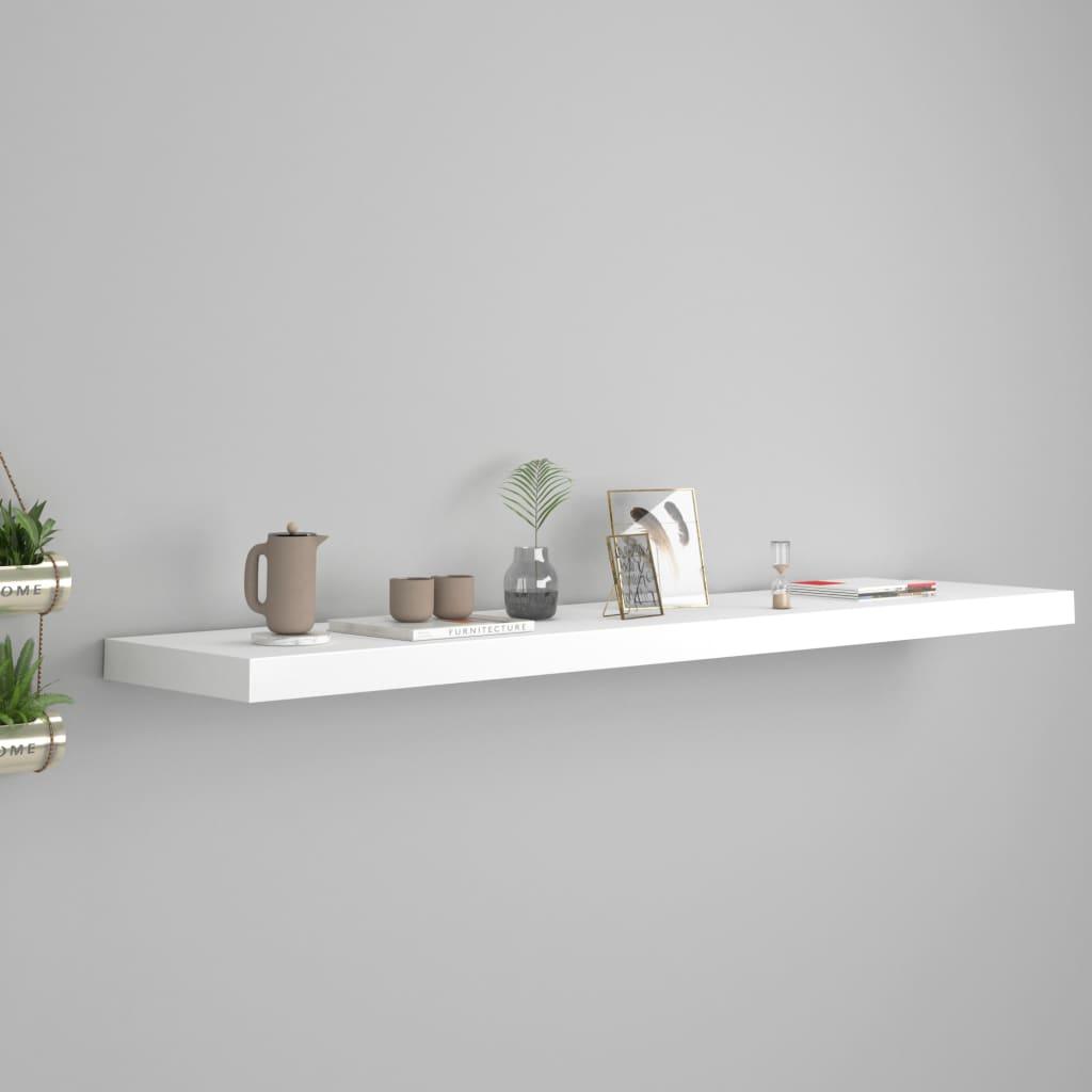 Floating Wall Shelf White 47.2"x9.3"x1.5" MDF at Set Shop and Smile