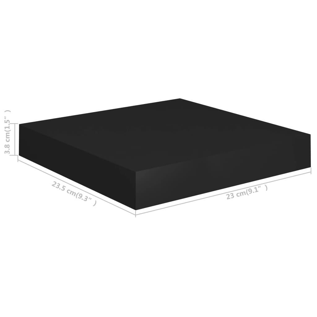 Floating Wall Shelves 2 pcs Black 9.1"x9.3"x1.5" MDF at Set Shop and Smile