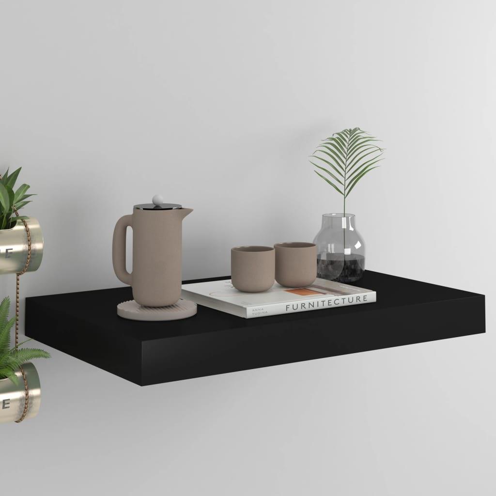 Floating Wall Shelf Black 15.7"x9.1"x1.5" MDF at Set Shop and Smile