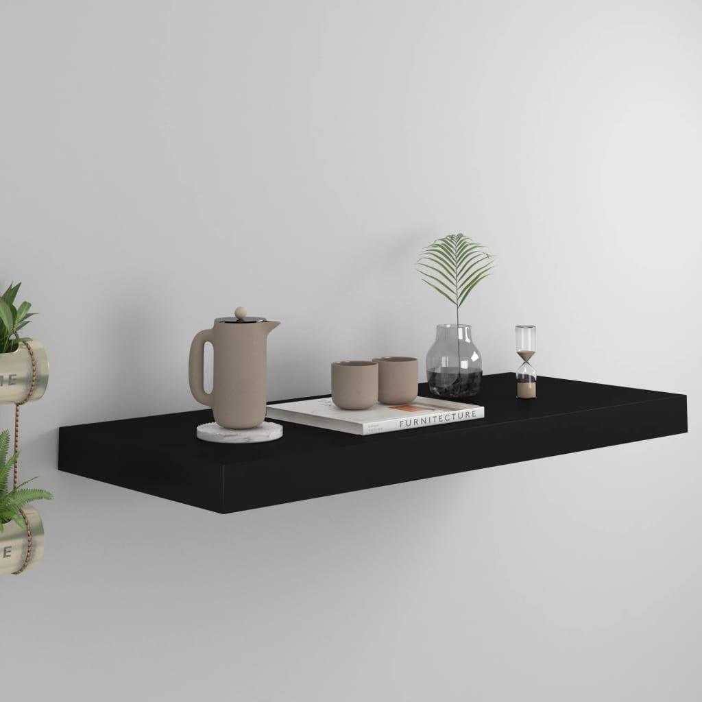 Floating Wall Shelf Black 23.6"x9.3"x1.5" MDF at Set Shop and Smile