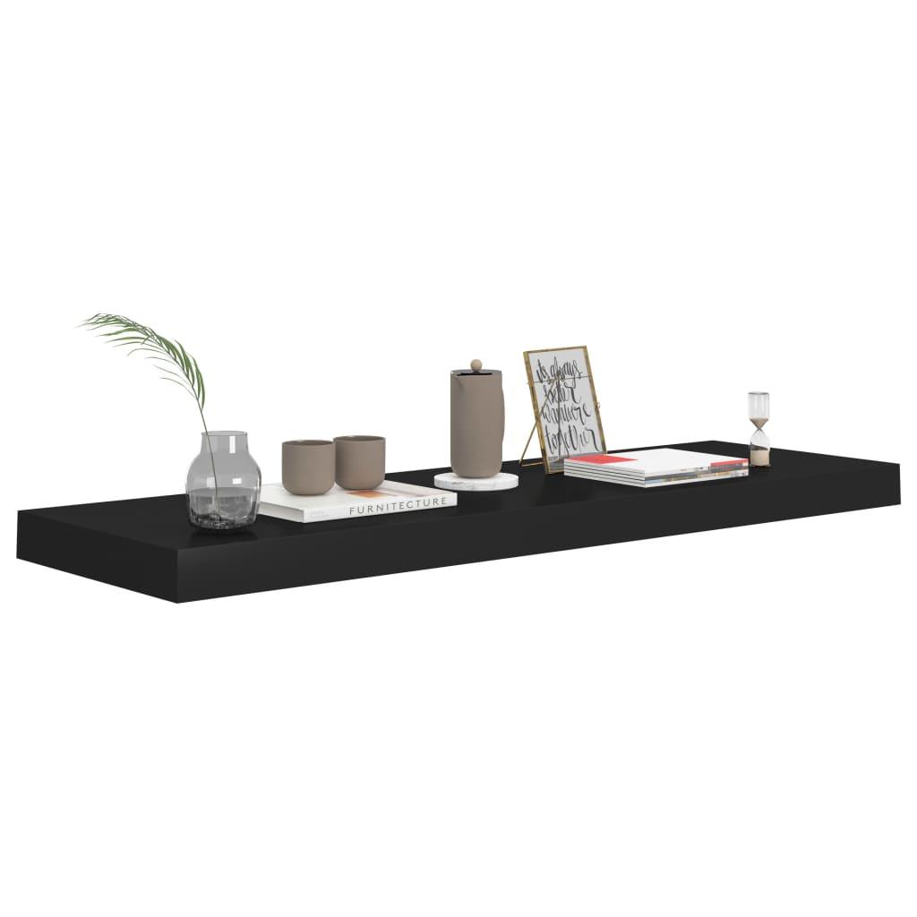 Floating Wall Shelf Black 31.5"x9.3"x1.5" MDF at Set Shop and Smile
