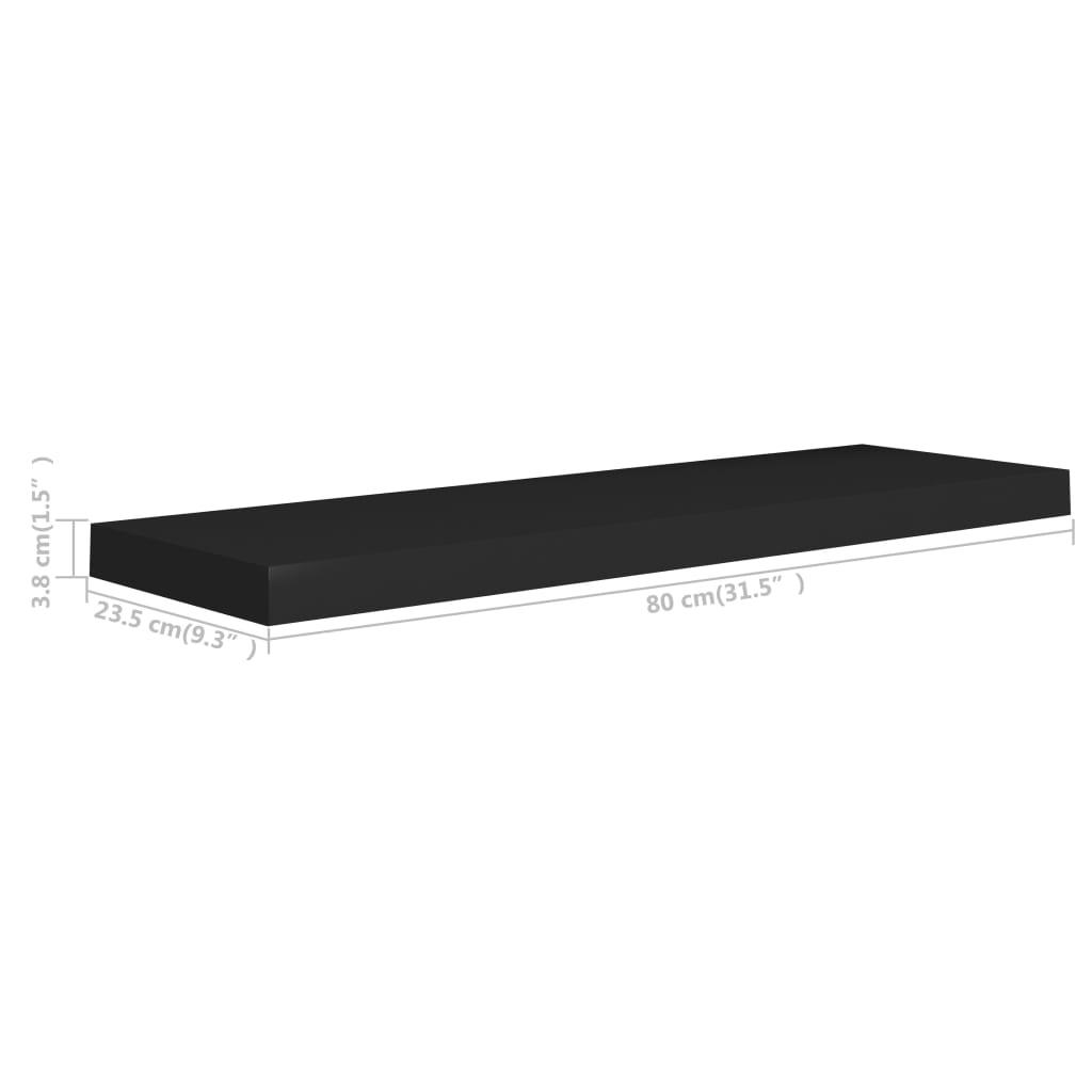 Floating Wall Shelf Black 31.5"x9.3"x1.5" MDF at Set Shop and Smile