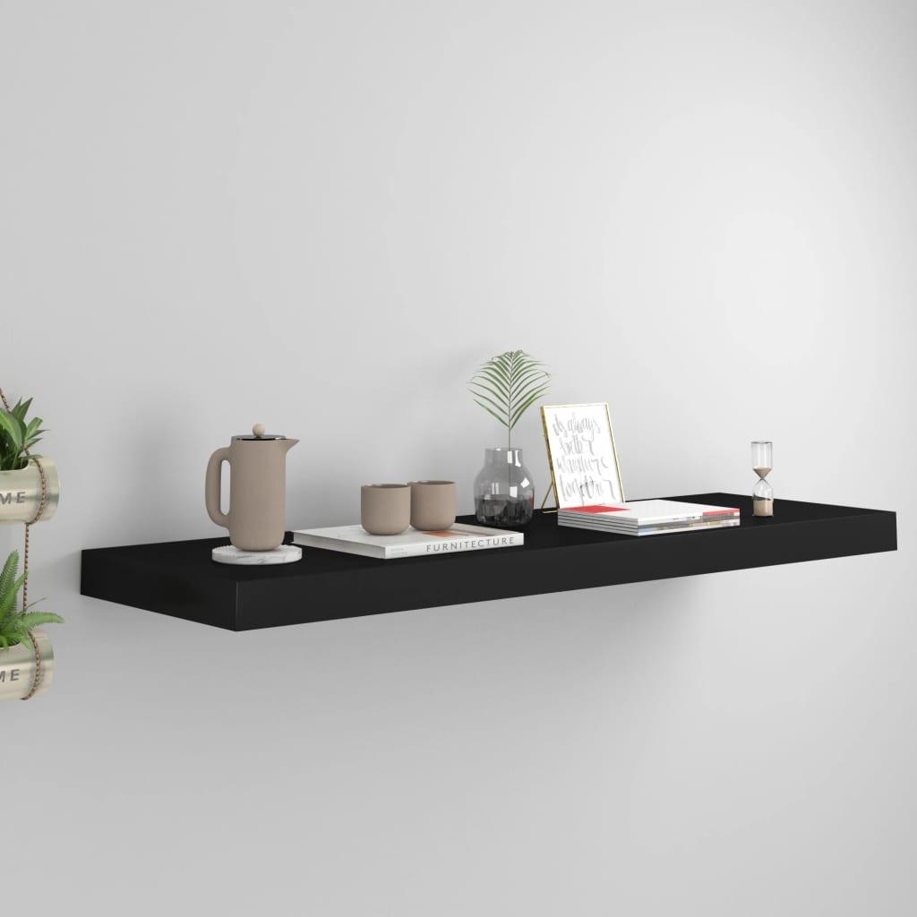 Floating Wall Shelf Black 31.5"x9.3"x1.5" MDF at Set Shop and Smile