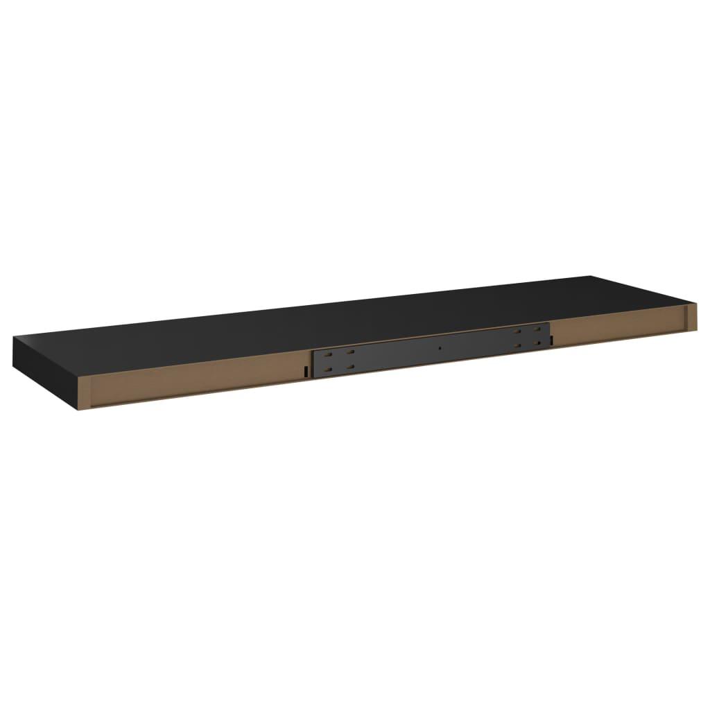 Floating Wall Shelves 2 pcs Black 35.4"x9.3"x1.5" MDF at Set Shop and Smile