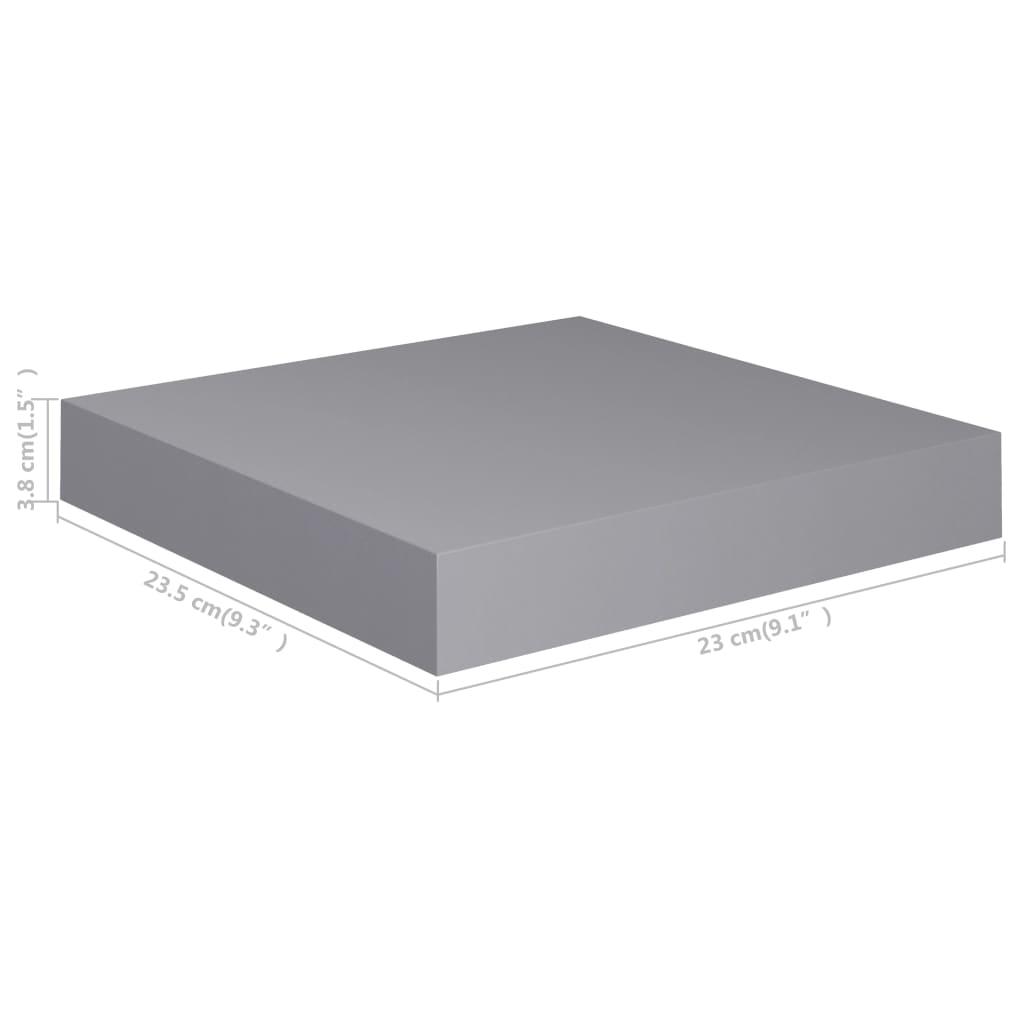 Floating Wall Shelf Gray 9.1"x9.3"x1.5" MDF at Set Shop and Smile