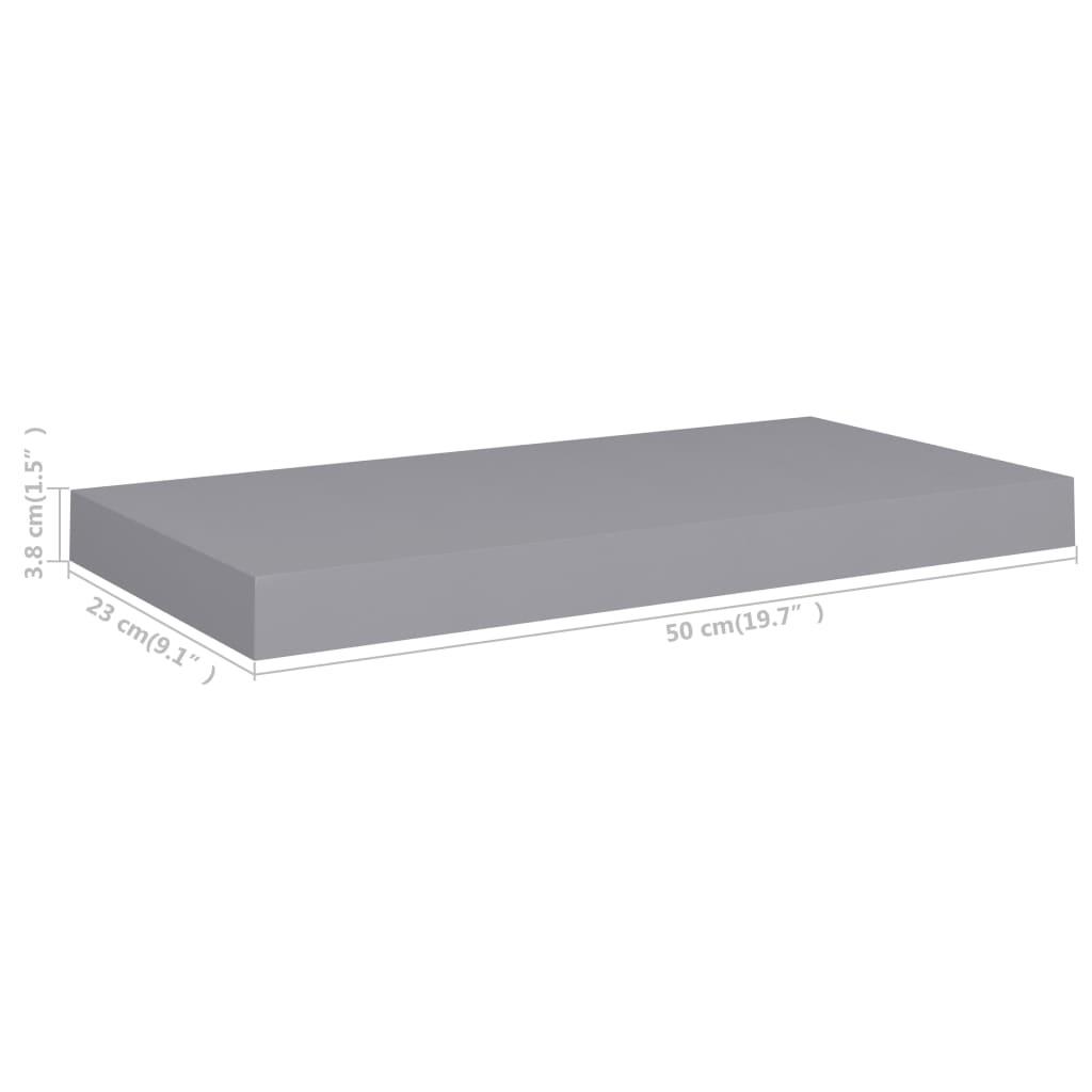 Floating Wall Shelf Gray 19.7"x9.1"x1.5" MDF at Set Shop and Smile