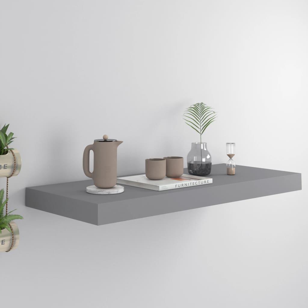 Floating Wall Shelf Gray 23.6"x9.3"x1.5" MDF at Set Shop and Smile