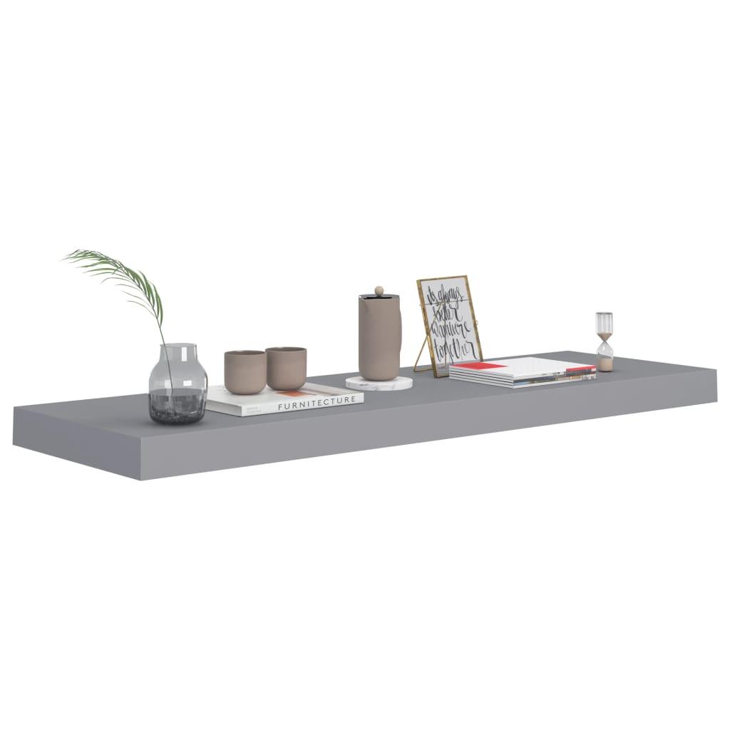 Floating Wall Shelves 2 pcs Gray 31.5"x9.3"x1.5" MDF at Set Shop and Smile