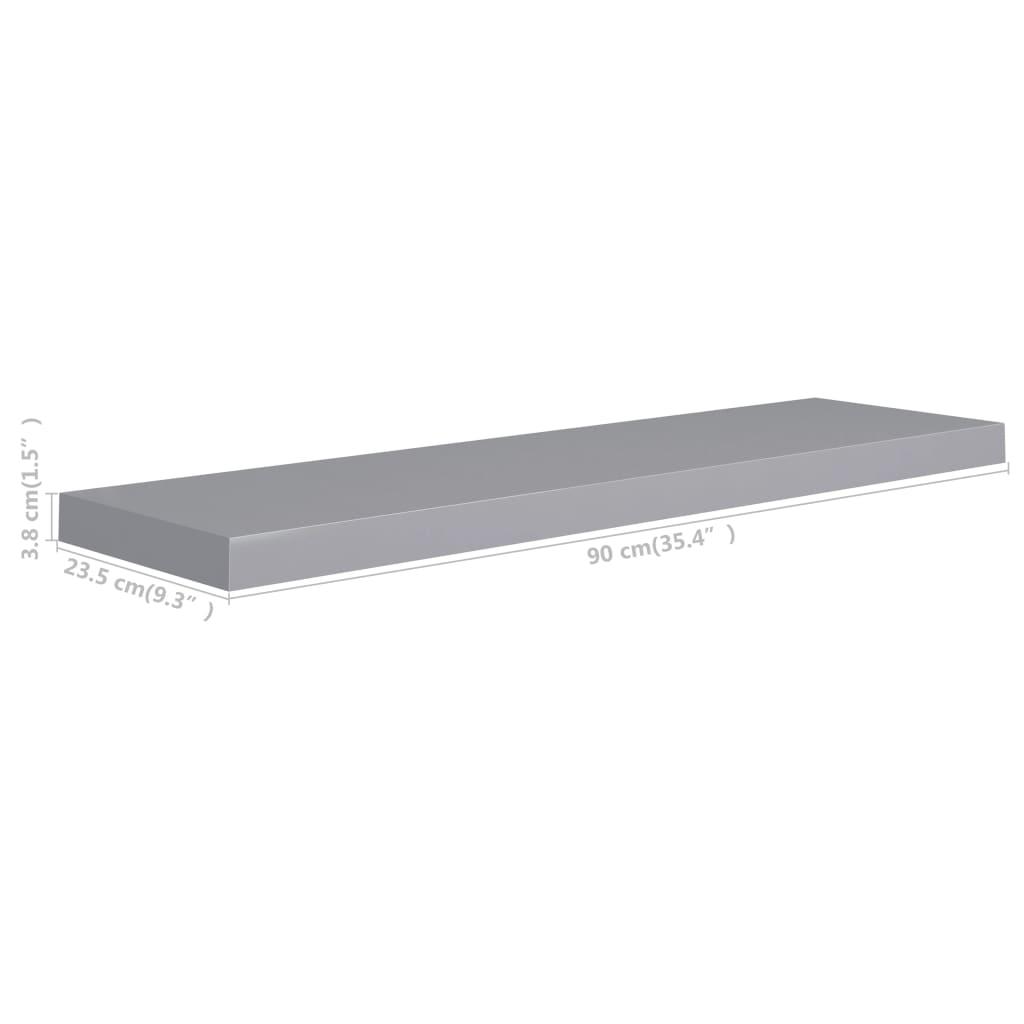 Floating Wall Shelf Gray 35.4"x9.3"x1.5" MDF at Set Shop and Smile