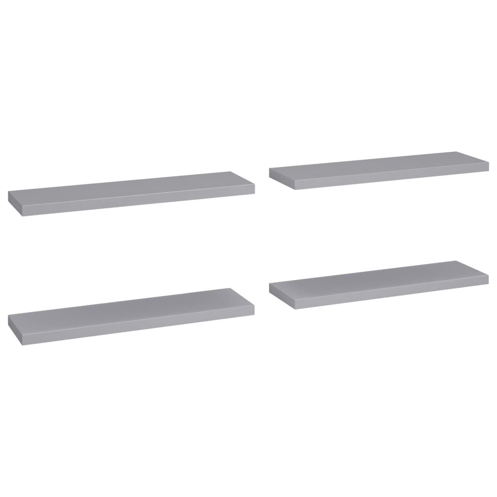 Floating Wall Shelves 4 pcs Gray 35.4"x9.3"x1.5" MDF at Set Shop and Smile