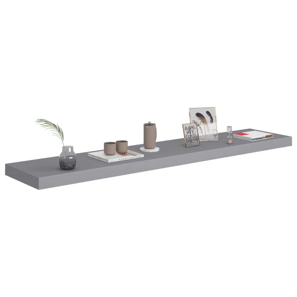 Floating Wall Shelf Gray 47.2"x9.3"x1.5" MDF at Set Shop and Smile