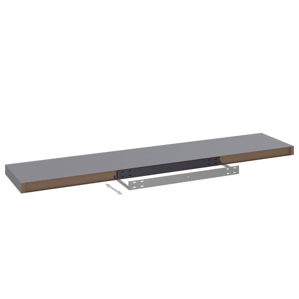 Floating Wall Shelf Gray 47.2"x9.3"x1.5" MDF at Set Shop and Smile