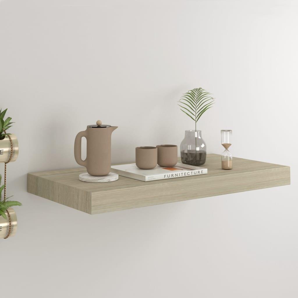 Floating Wall Shelf Oak 19.7"x9.1"x1.5" MDF at Set Shop and Smile