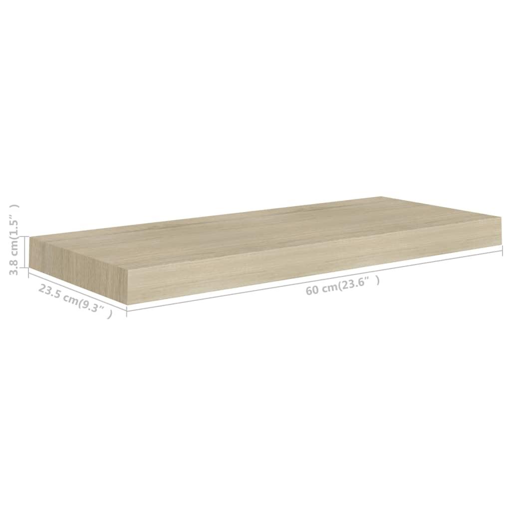 Floating Wall Shelf Oak 23.6"x9.3"x1.5" MDF at Set Shop and Smile