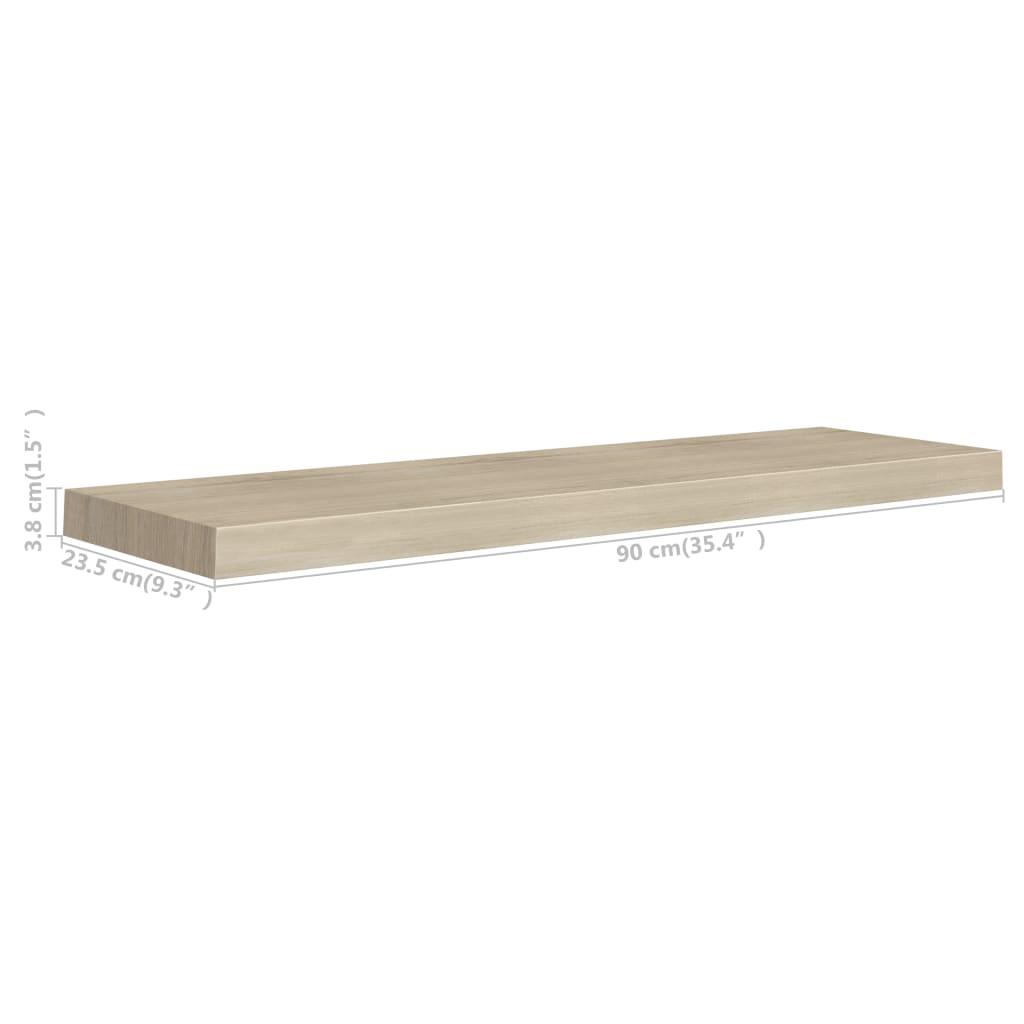 Floating Wall Shelf Oak 35.4"x9.3"x1.5" MDF at Set Shop and Smile