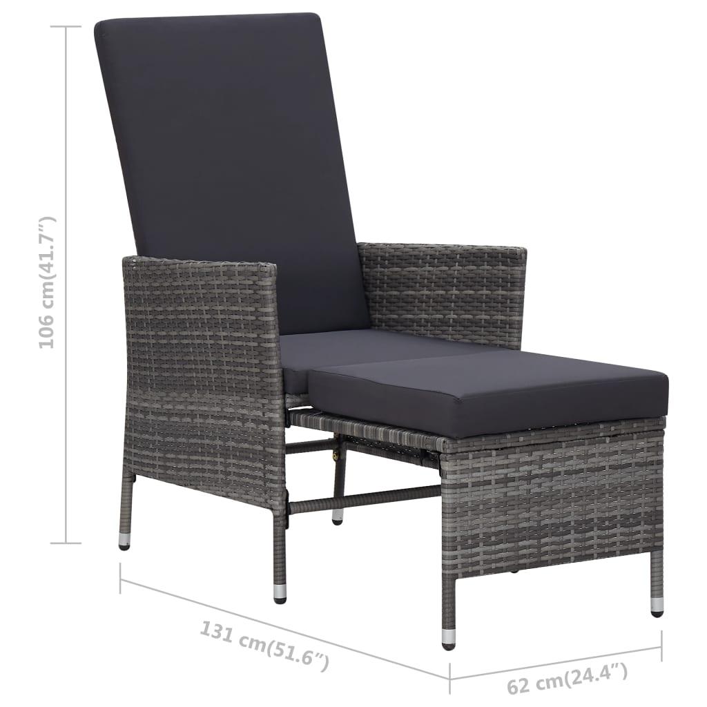 2 Piece Patio Lounge Set with Cushions Poly Rattan Gray at Set Shop and Smile