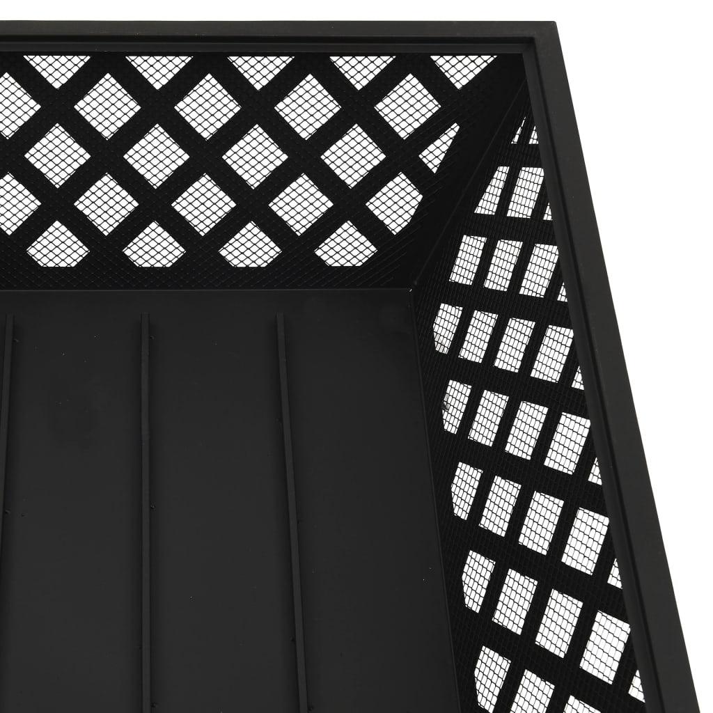 Fire Pit with Poker 25.2" XXL Steel at Set Shop and Smile