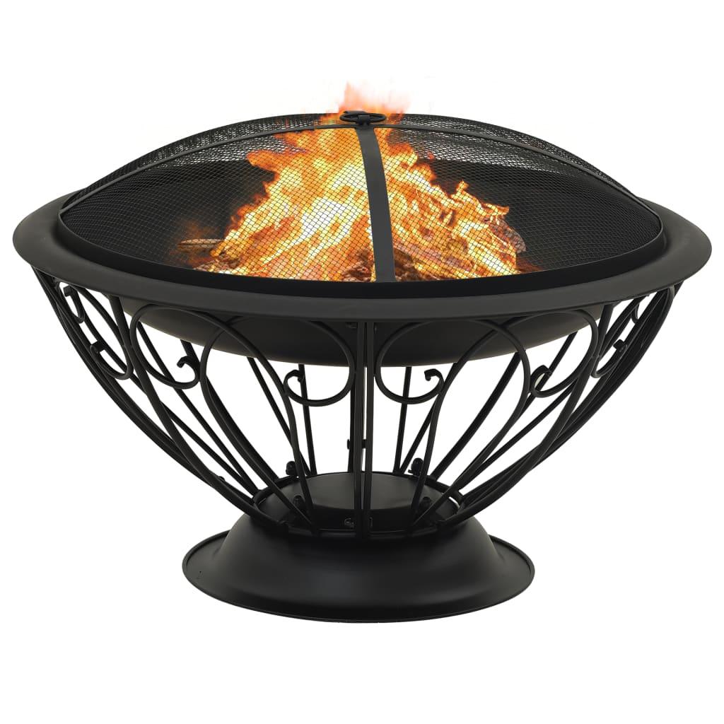 Fire Pit with Poker 29.5" XXL Steel at Set Shop and Smile