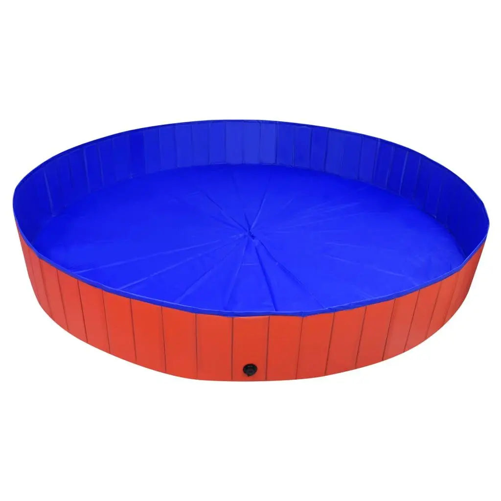 Foldable Dog Swimming Pool Red 118.1"x15.7" PVC at Set Shop and Smile