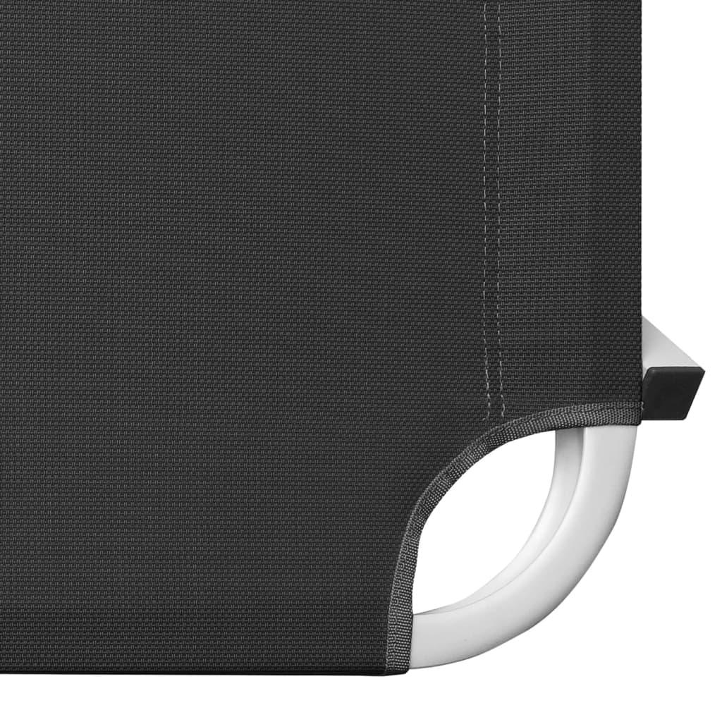 Sun Lounger Aluminum and Textilene Black at Set Shop and Smile