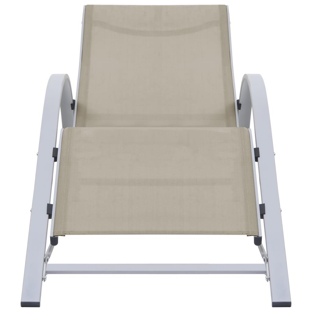 Sunlounger Textilene and Aluminum Cream at Set Shop and Smile