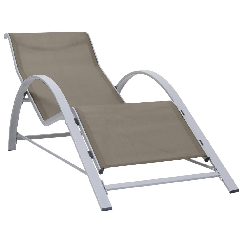 Sunlounger Textilene and Aluminum Taupe at Set Shop and Smile