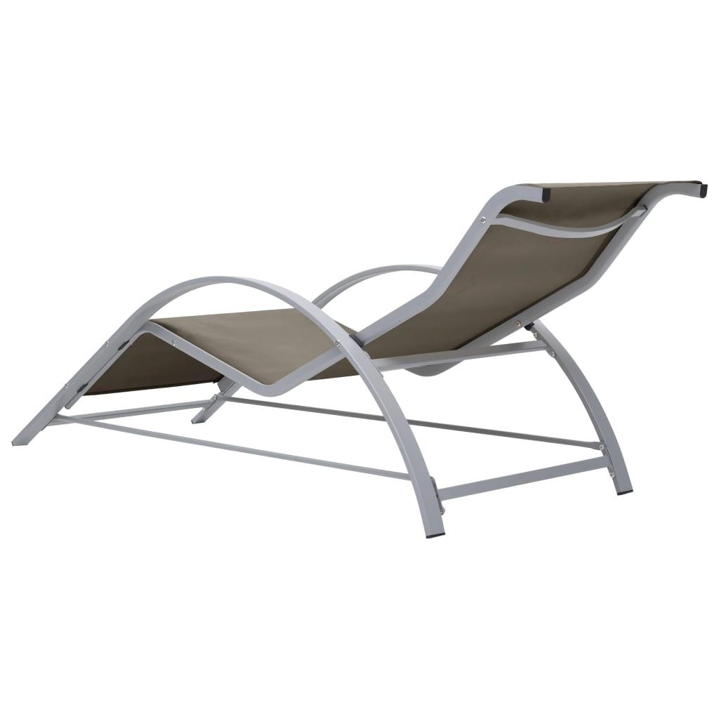 Sunlounger Textilene and Aluminum Taupe at Set Shop and Smile