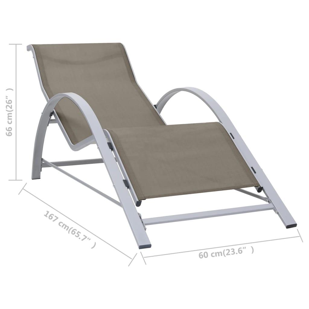 Sunlounger Textilene and Aluminum Taupe at Set Shop and Smile