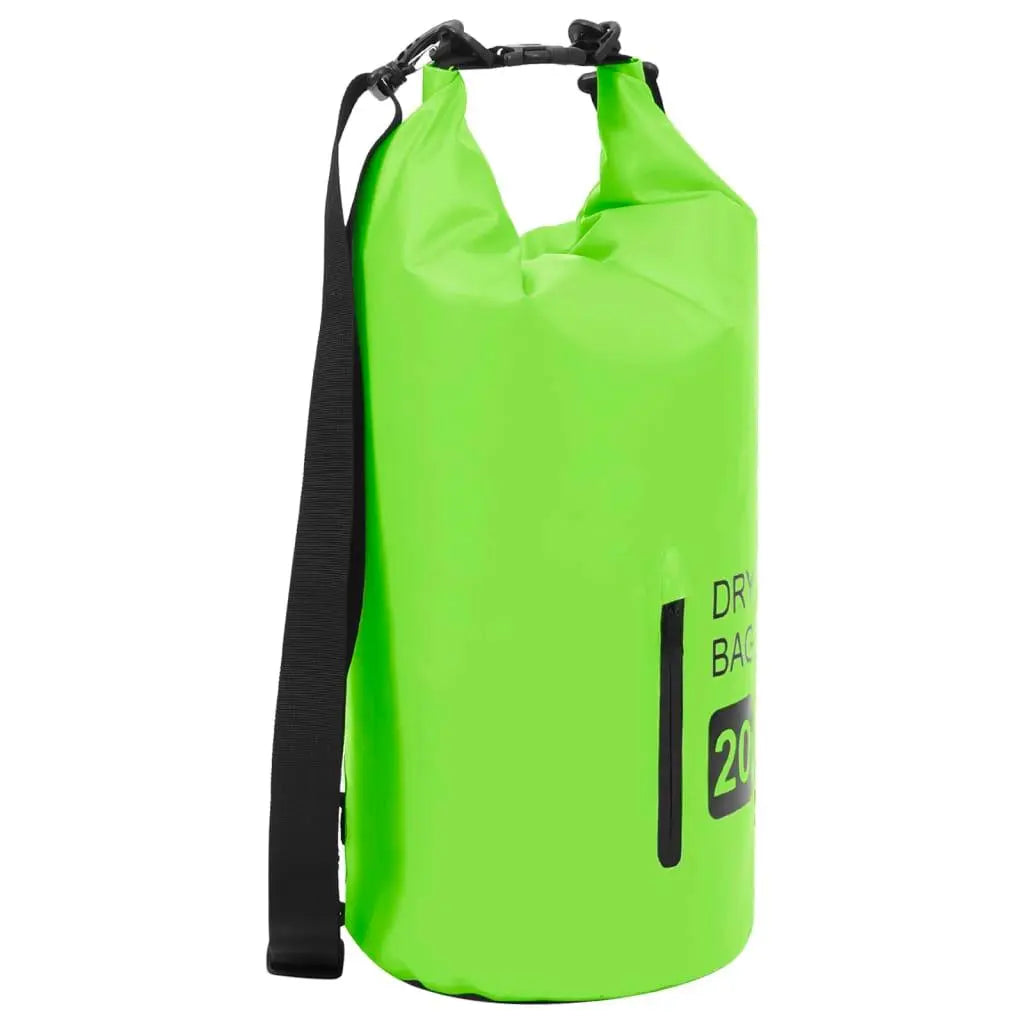 Dry Bag with Zipper Green 5.3 gal PVC at Set Shop and Smile