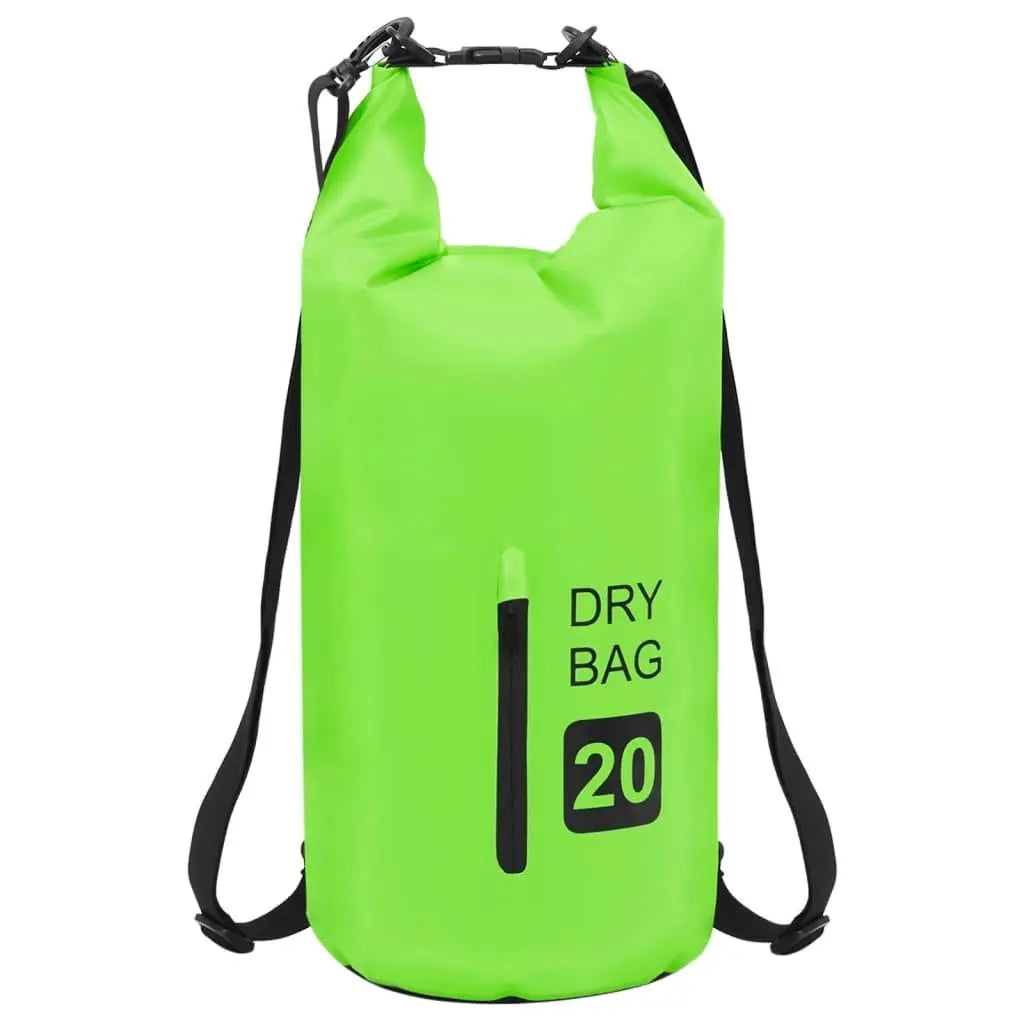 Dry Bag with Zipper Green 5.3 gal PVC at Set Shop and Smile