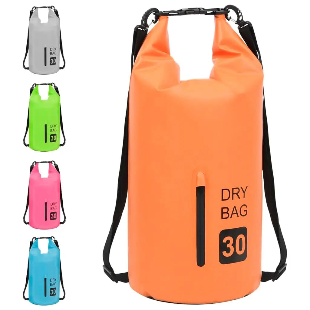 Dry Bag with Zipper Orange 7.9 gal PVC at Set Shop and Smile