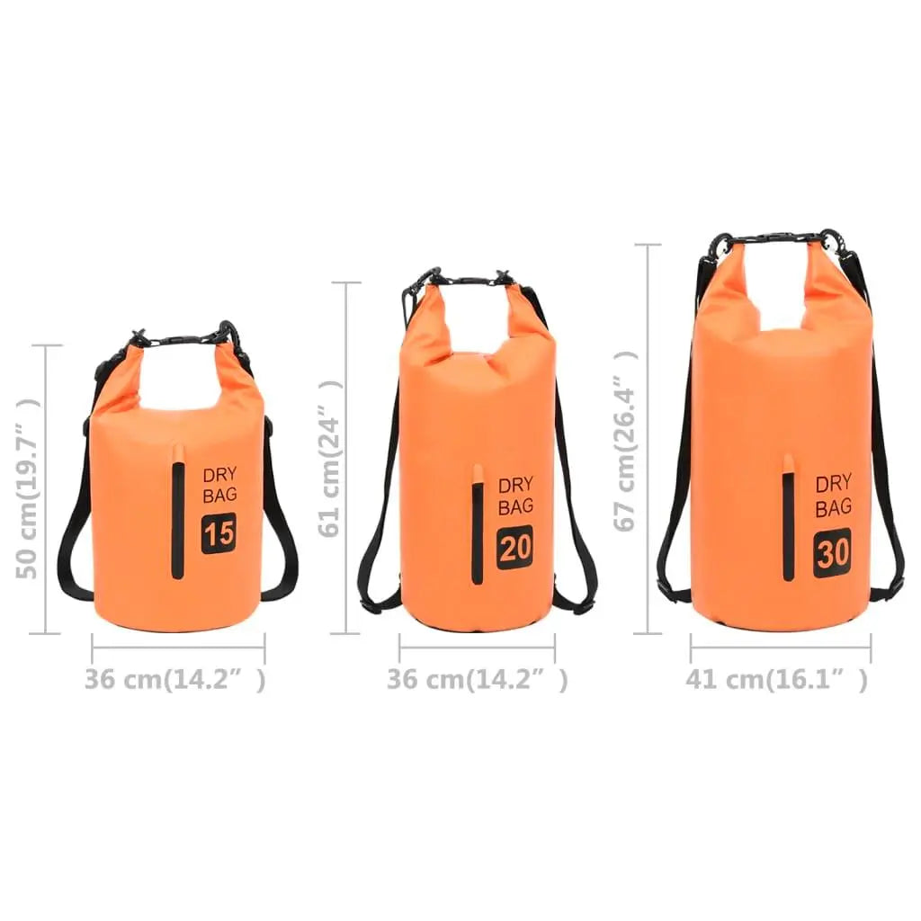 Dry Bag with Zipper Orange 7.9 gal PVC at Set Shop and Smile