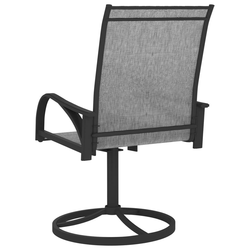 Patio Swivel Chairs 2 pcs Textilene and Steel Gray at Set Shop and Smile