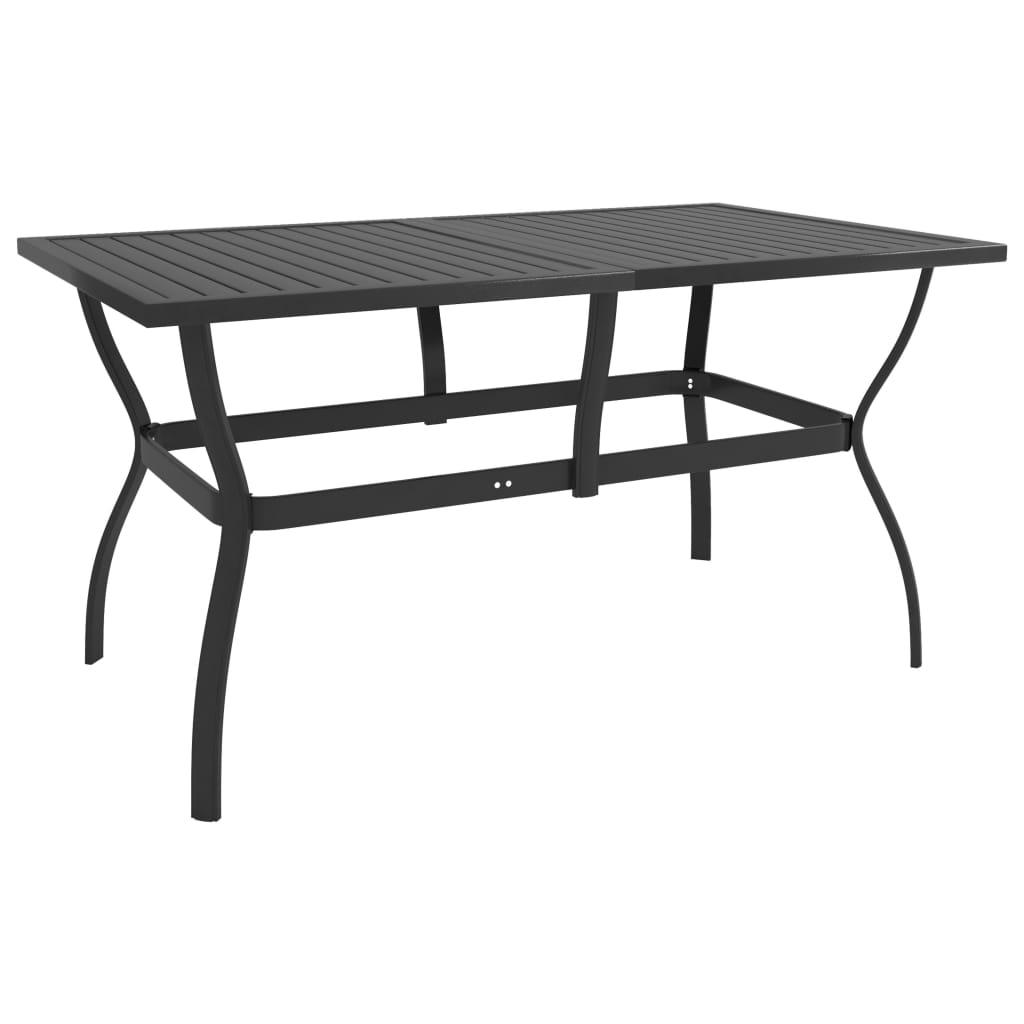 Patio Table Anthracite 55.1"x31.5"x28.3" Steel at Set Shop and Smile