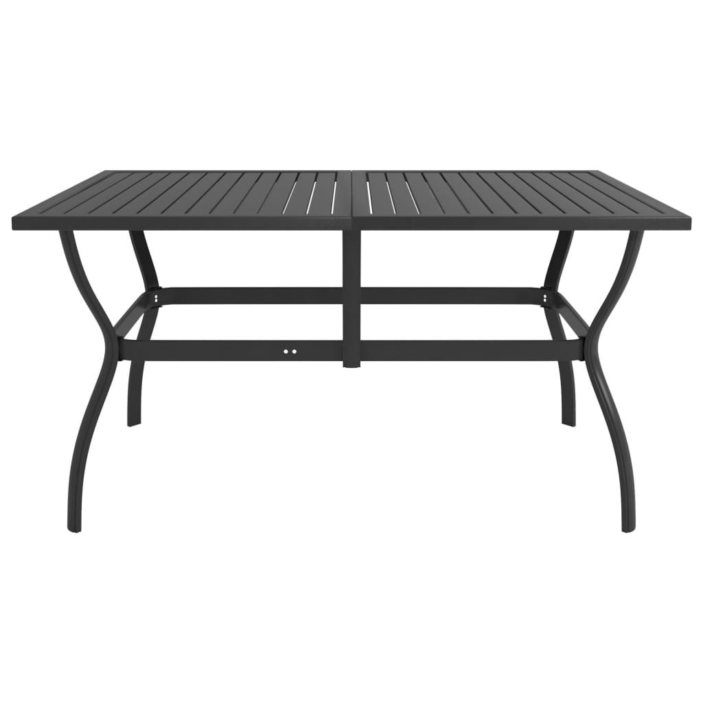 Patio Table Anthracite 55.1"x31.5"x28.3" Steel at Set Shop and Smile