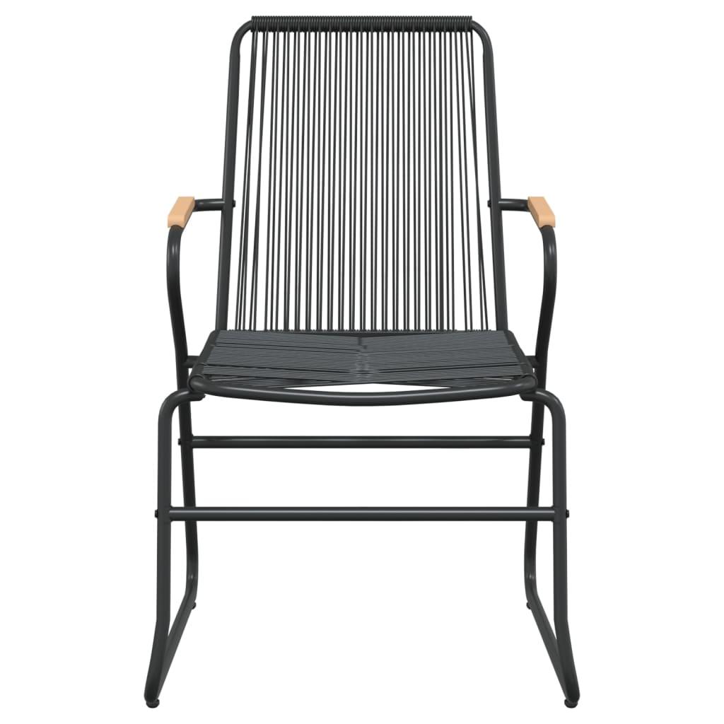 Patio Chairs 2 pcs Black 22.8"x23.2"x33.7" PVC Rattan at Set Shop and Smile