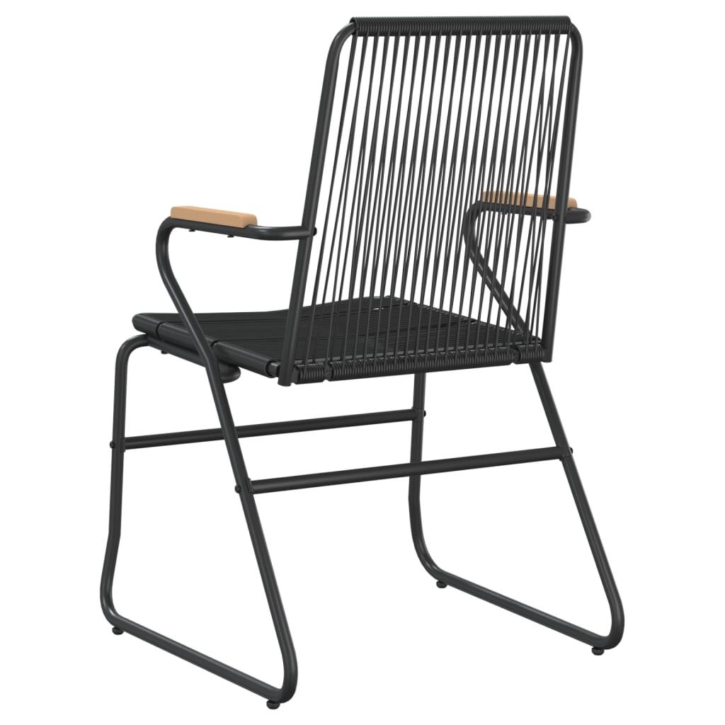 Patio Chairs 2 pcs Black 22.8"x23.2"x33.7" PVC Rattan at Set Shop and Smile