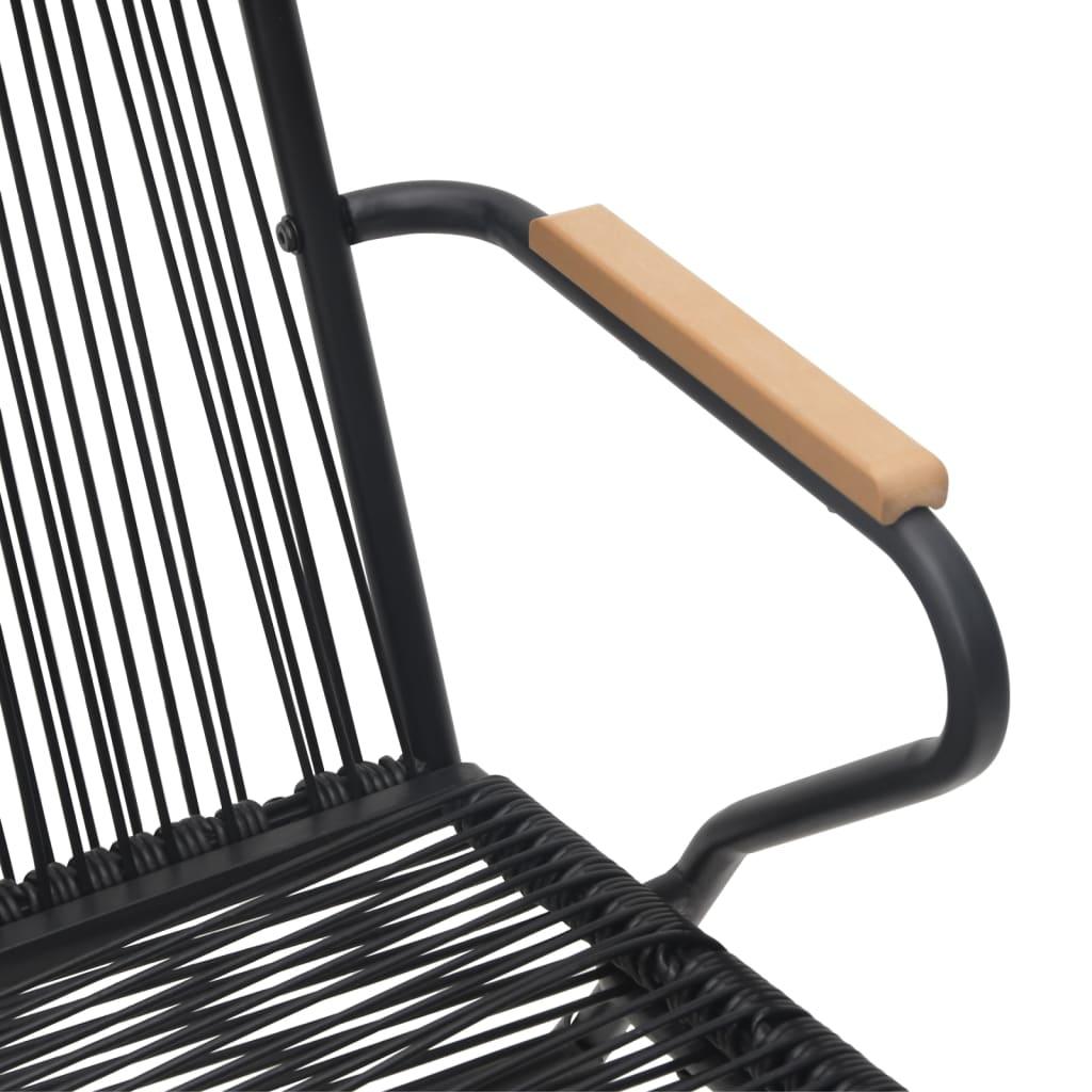 Patio Chairs 2 pcs Black 22.8"x23.2"x33.7" PVC Rattan at Set Shop and Smile