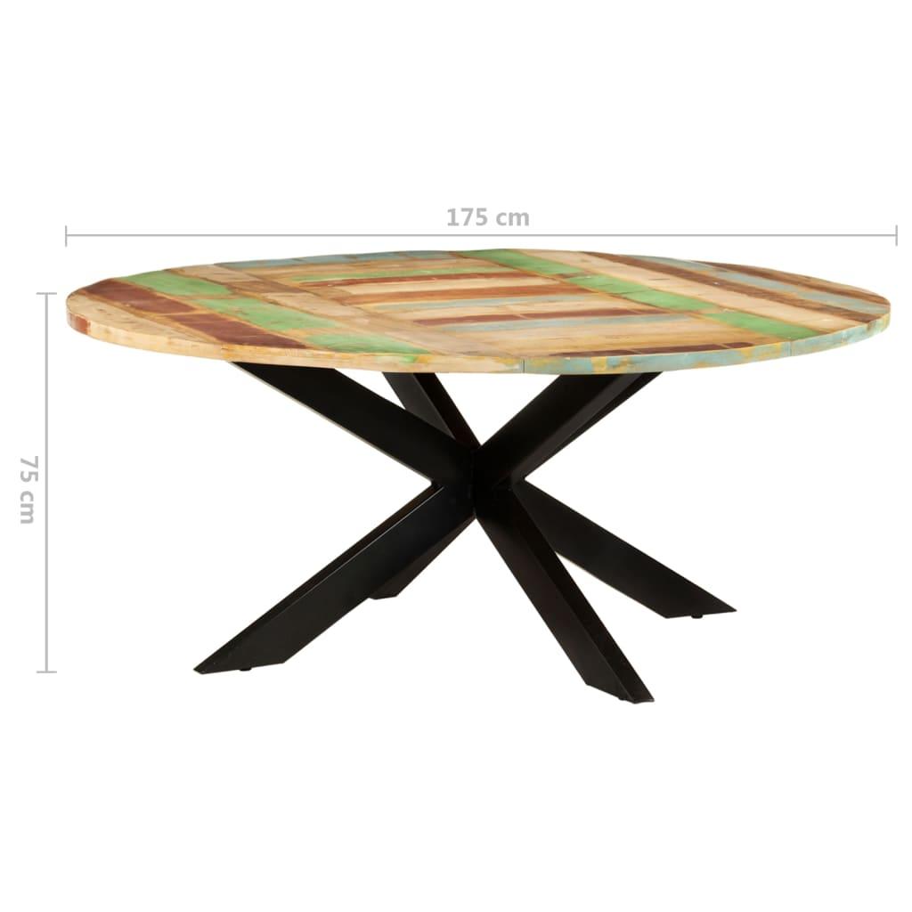 Dining Table Round 68.9"x29.5" Solid Reclaimed Wood at Set Shop and Smile