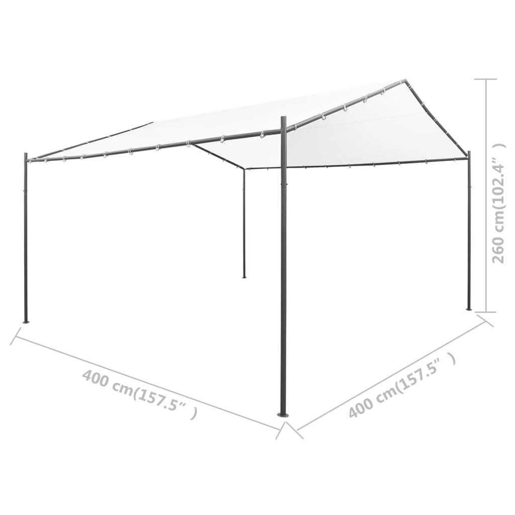 Garden Gazebo 157.5"x157.5"x102.4" White 0.6 oz/ft² at Set Shop and Smile