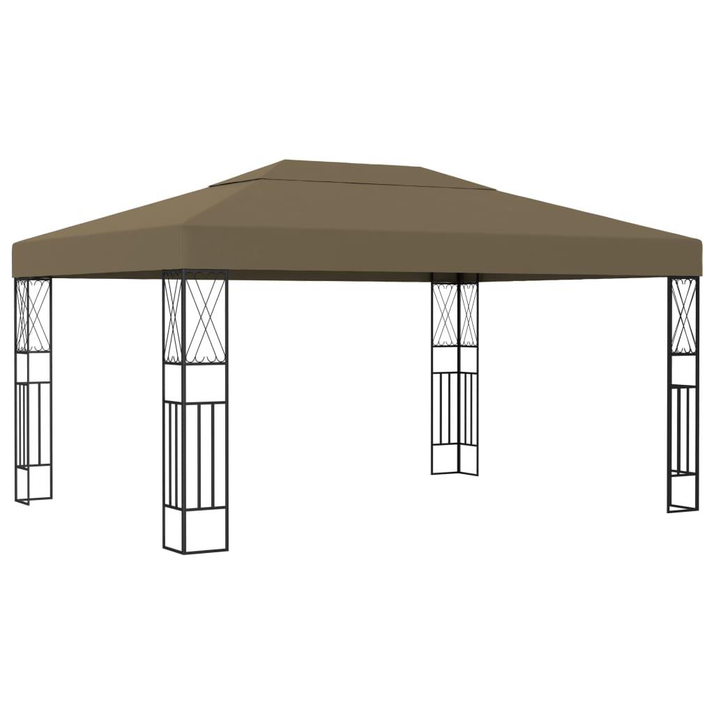 Gazebo 118.1"x157.5" Taupe Fabric at Set Shop and Smile