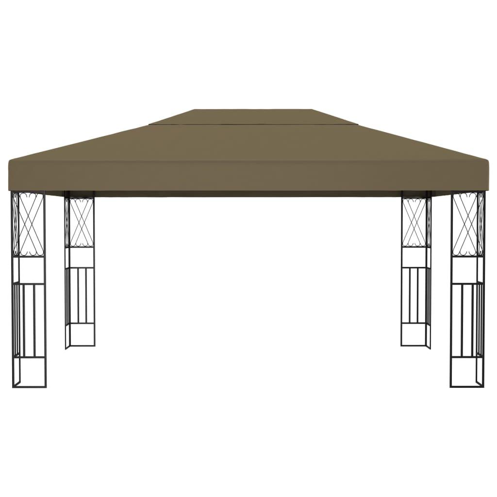 Gazebo 118.1"x157.5" Taupe Fabric at Set Shop and Smile